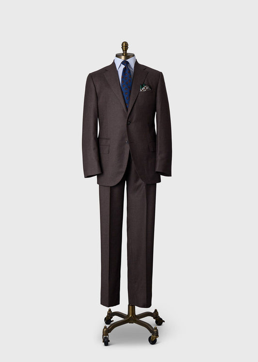 Classic Wool Flannel Suit Brown - Paul Stuart