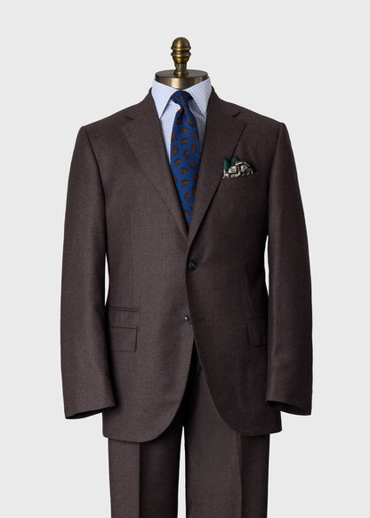 Classic Wool Flannel Suit Brown - Paul Stuart