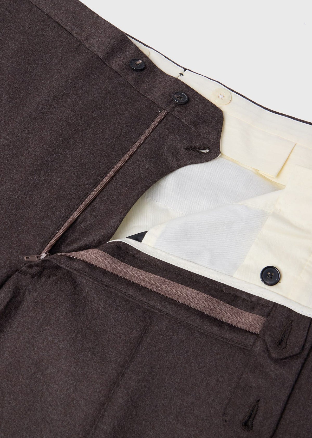 Classic Wool Flannel Suit Brown - Paul Stuart