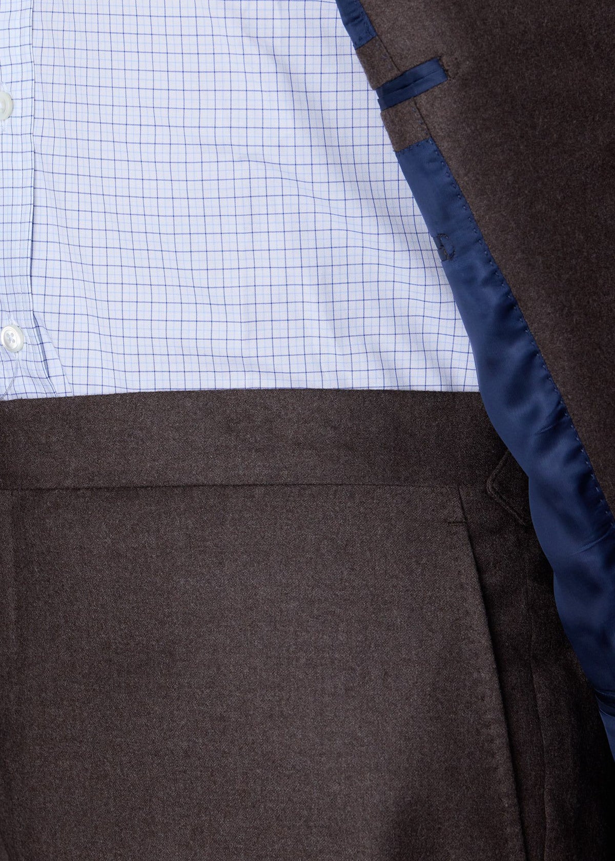 Classic Wool Flannel Suit Brown - Paul Stuart