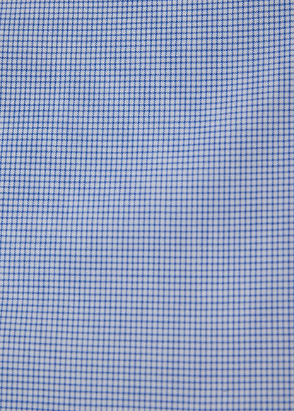Micro Check Spread Collar Dress Shirt Blue - Paul Stuart