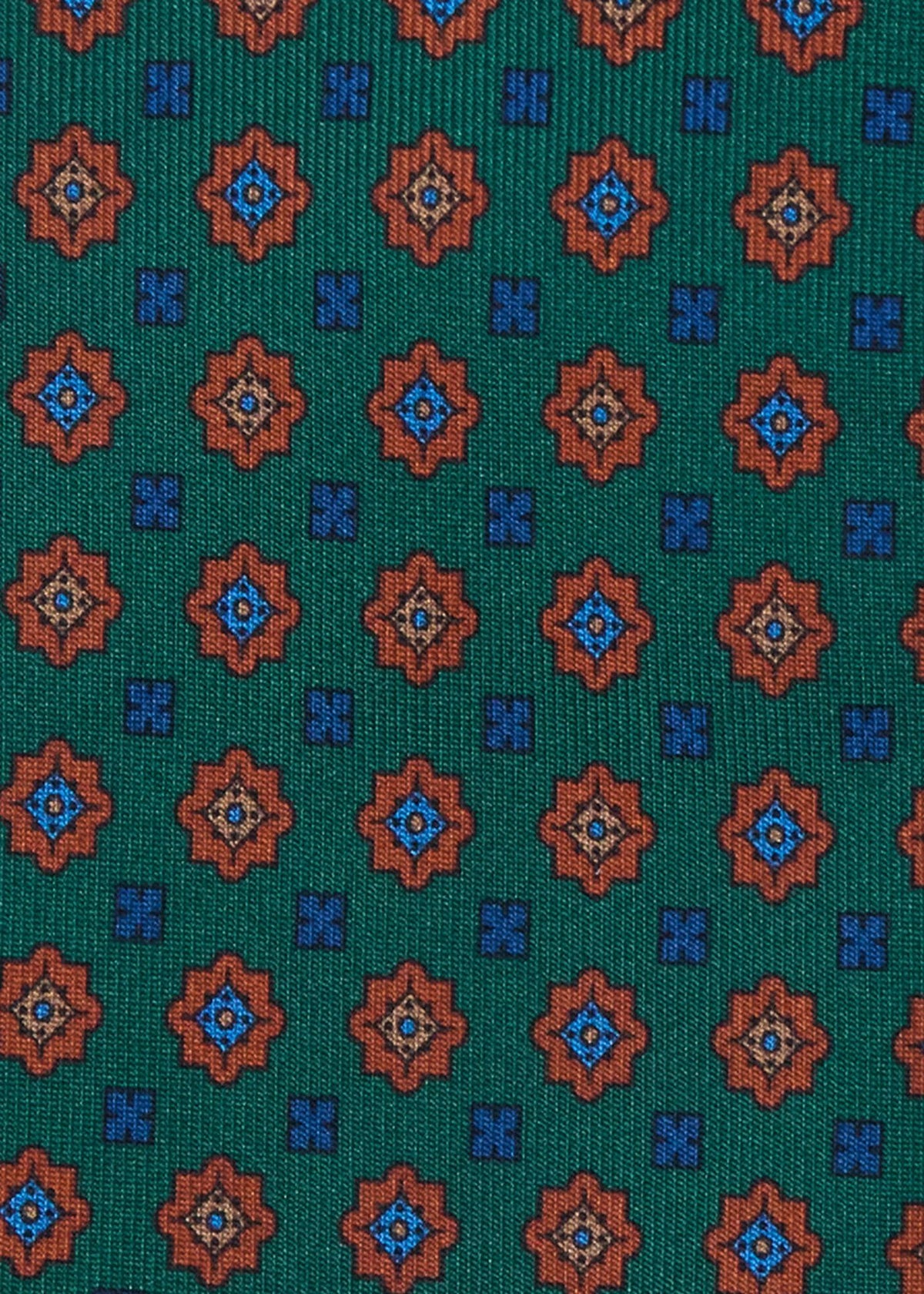 Medallion Madder Silk Tie Brown - Paul Stuart