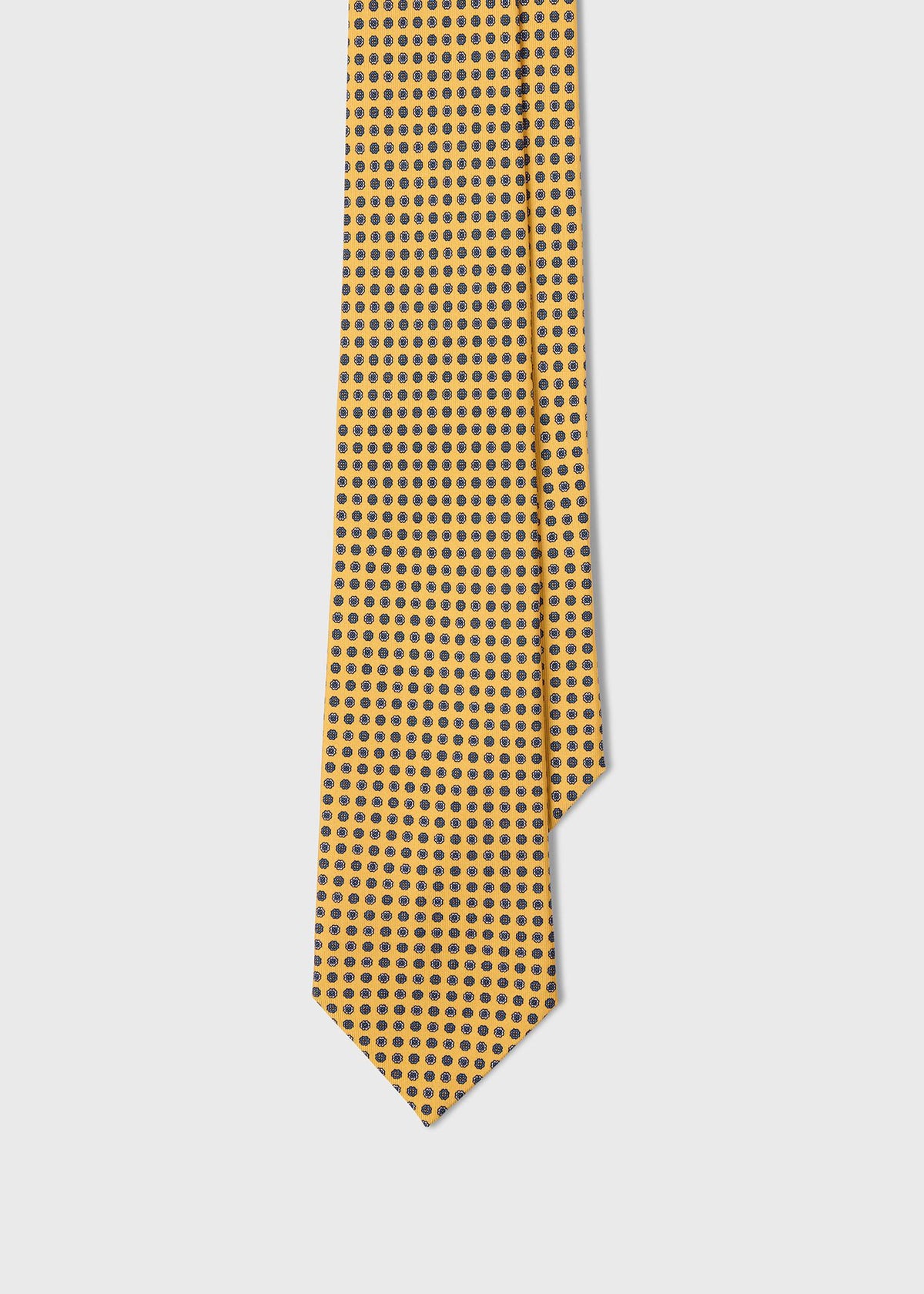 Micro Floral Silk Tie Green - Paul Stuart