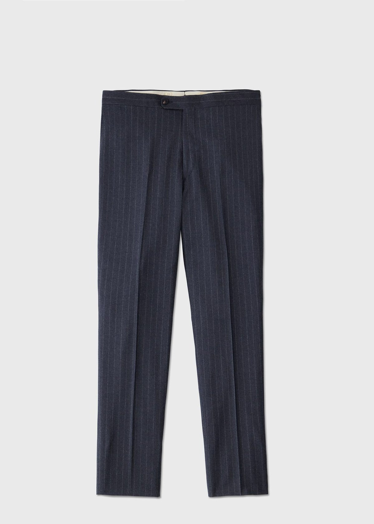 Double-Breasted Chalk Stripe Suit Mid Grey - Paul Stuart