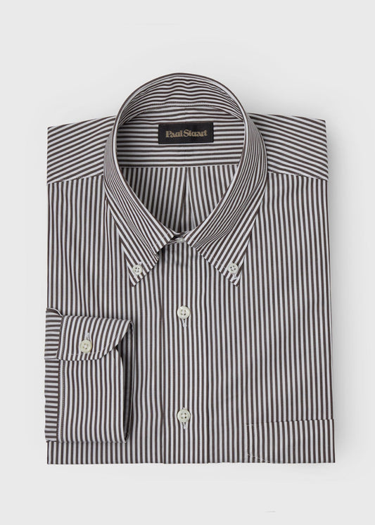 Stripe Button-Down Shirt Blue - Paul Stuart
