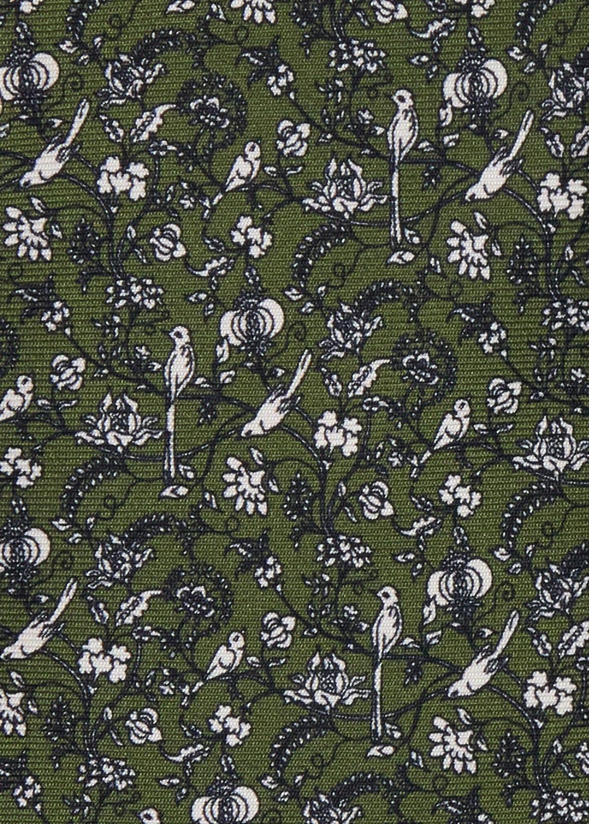 Floral Bird SIik Tie Navy/Brown - Paul Stuart