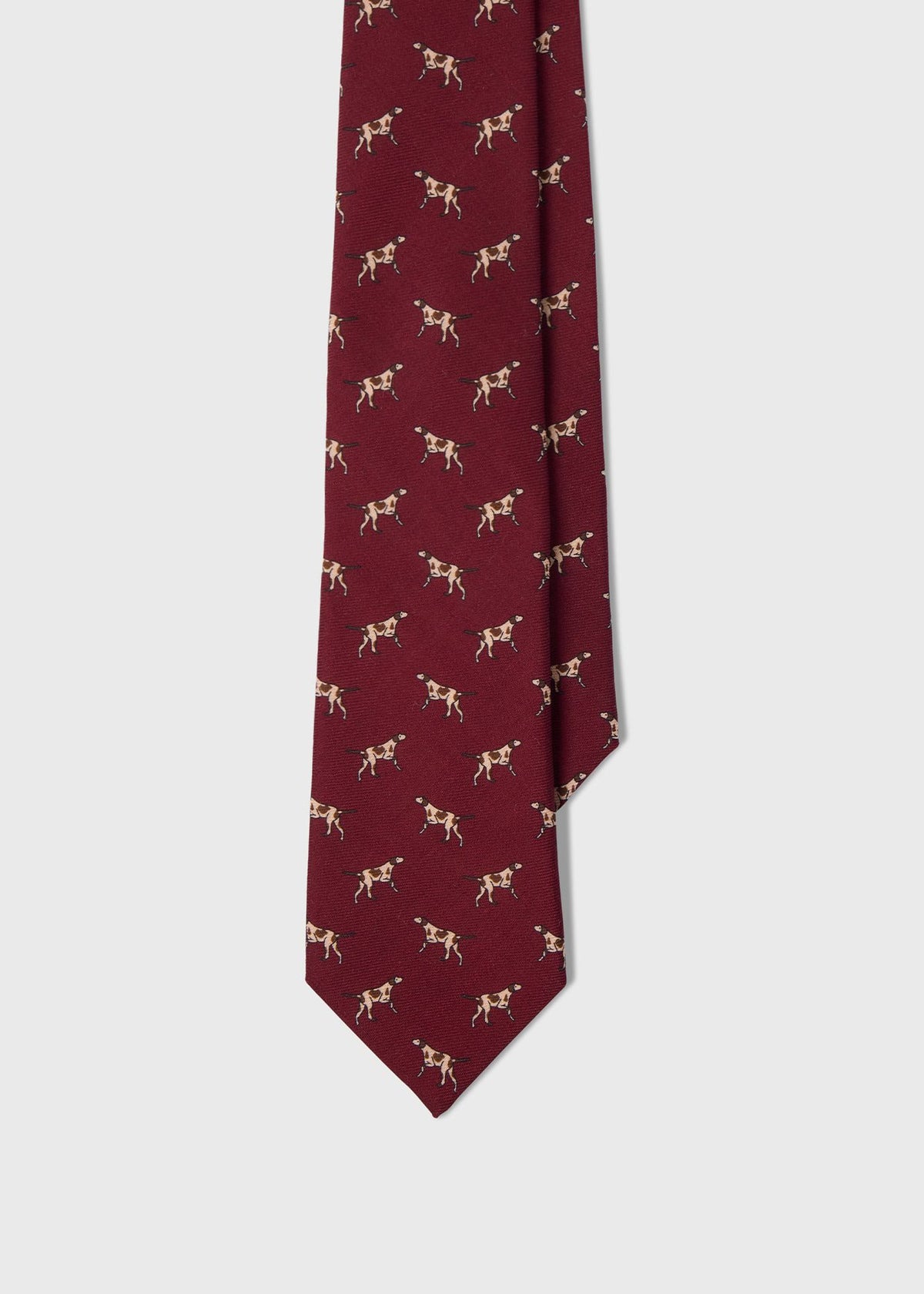 Pointer Wool Tie Red - Paul Stuart