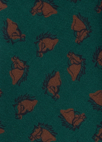 Equestrian Wool Tie Navy - Paul Stuart