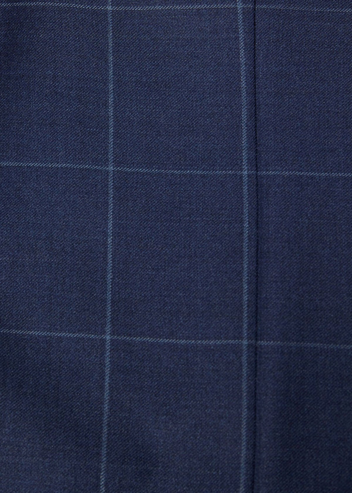 Classic Wool Windowpane Suit Mid Blue - Paul Stuart
