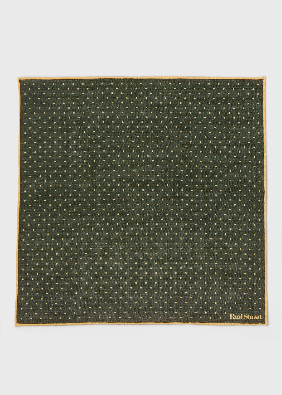 Pindot Wool Pocket Square Brown/Blue - Paul Stuart