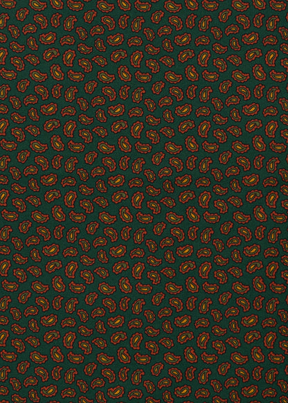 Micro Paisley Silk Pocket Square Burgundy - Paul Stuart