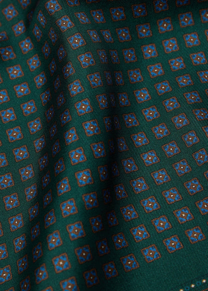 Foulard Silk Pocket Square Navy - Paul Stuart