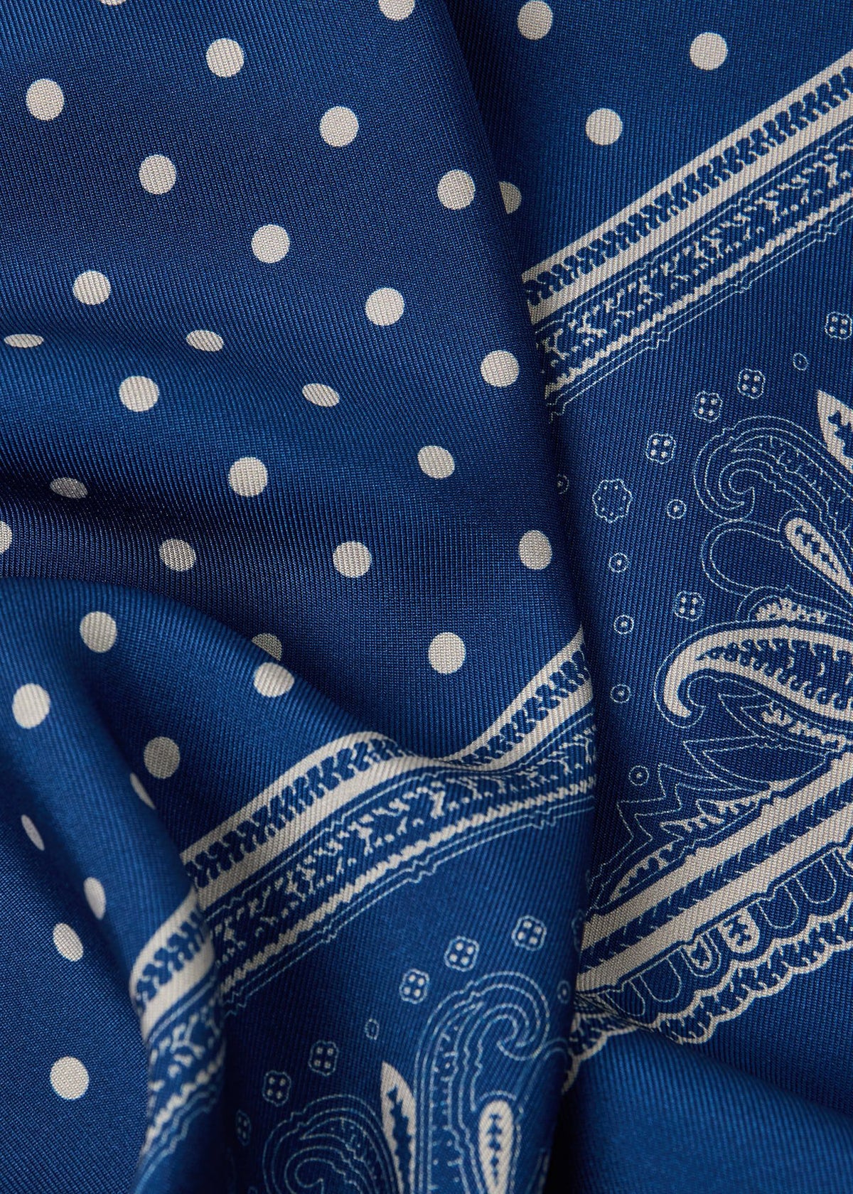 Silk Dot Scarf Navy - Paul Stuart