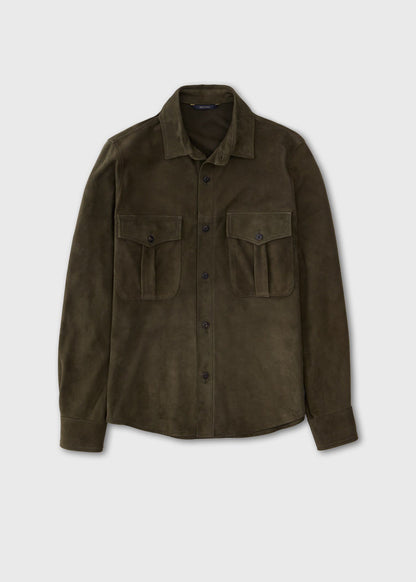Suede Outershirt Camel - Paul Stuart
