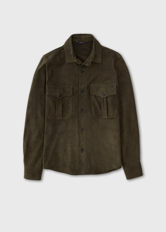 Suede Outershirt Camel - Paul Stuart