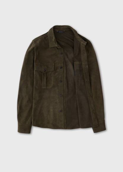 Suede Outershirt Camel - Paul Stuart