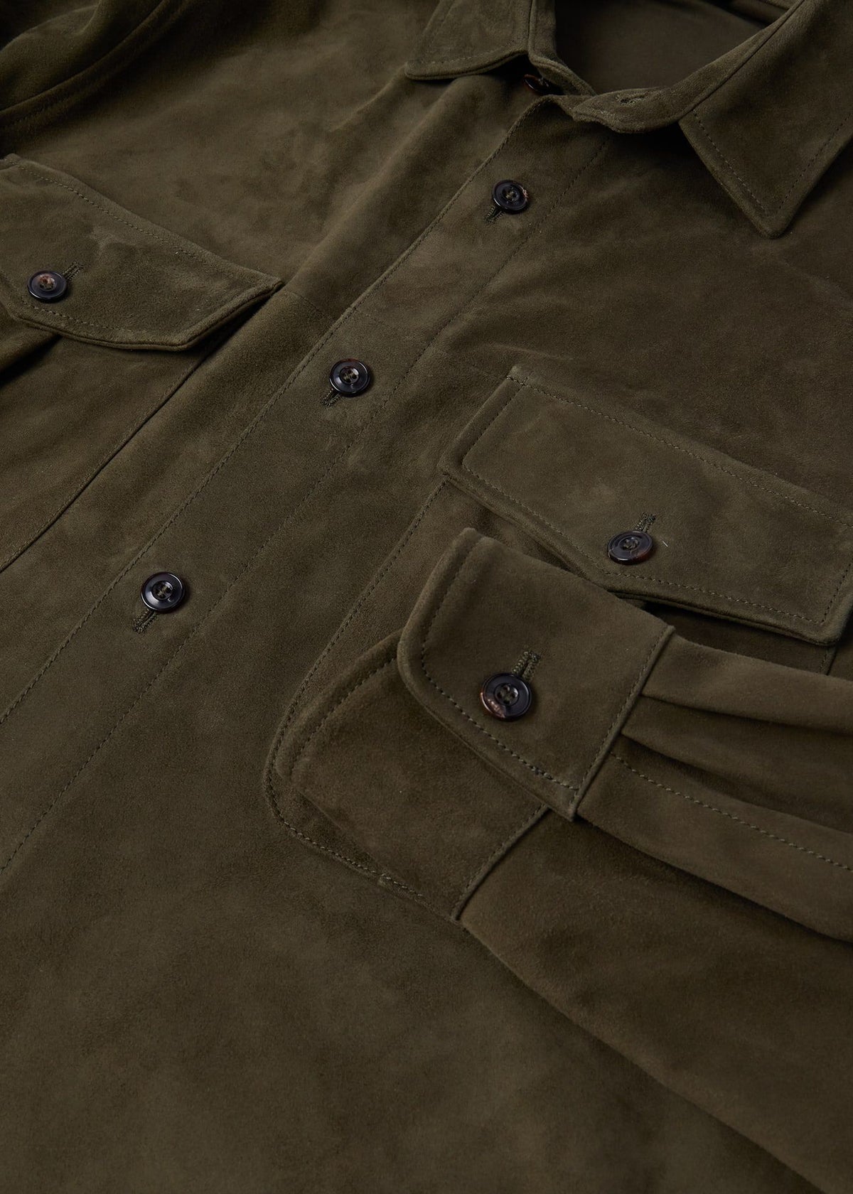 Suede Outershirt Camel - Paul Stuart
