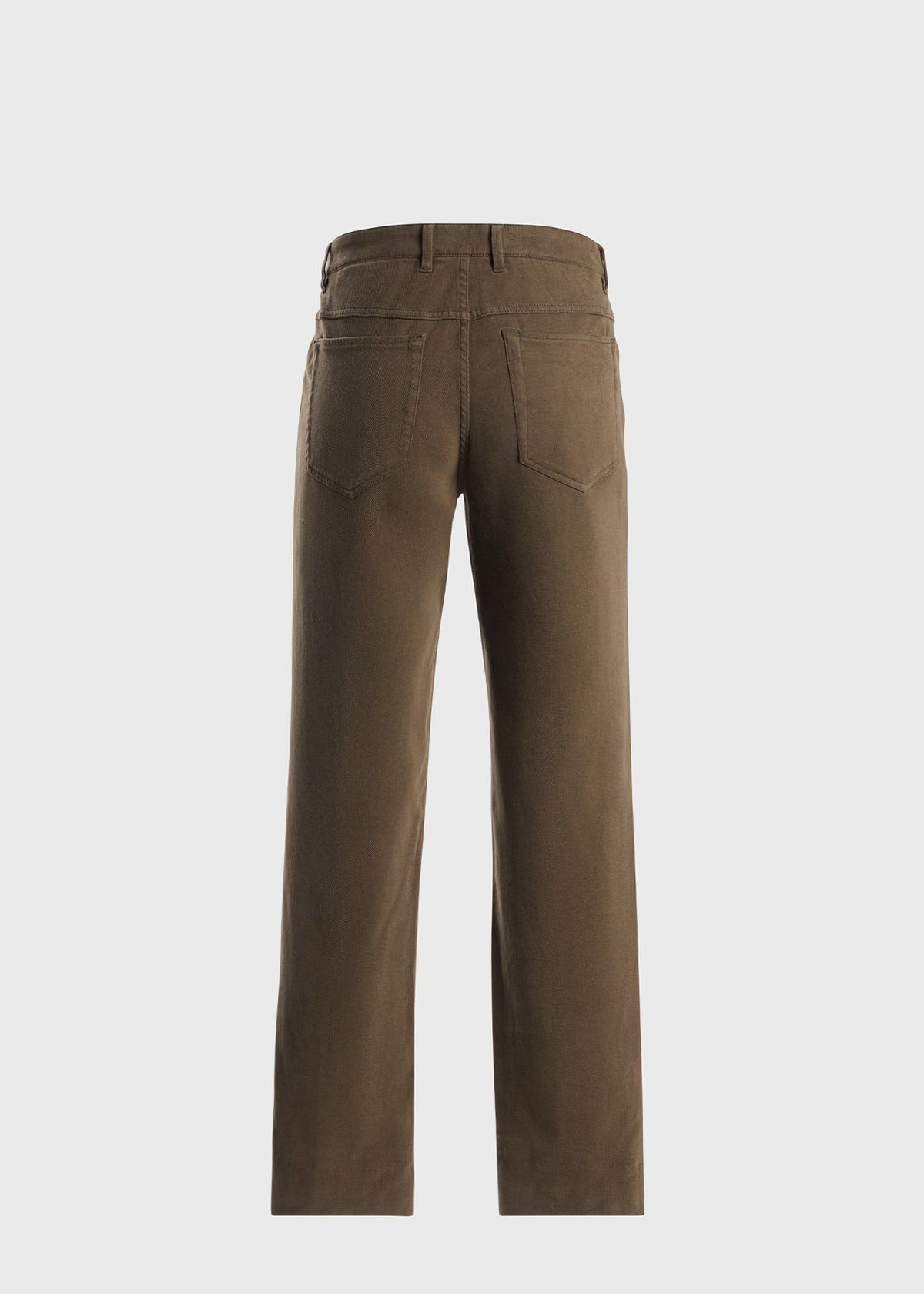 Brushed Twill Five Pocket Pant Brown - Paul Stuart