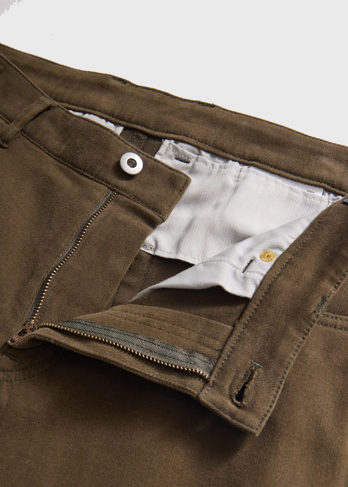 Brushed Twill Five Pocket Pant Brown - Paul Stuart