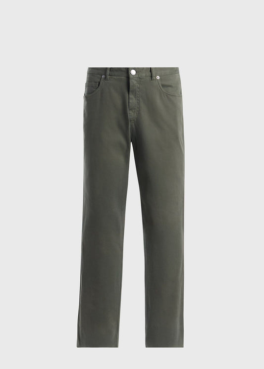 Cotton Twill Five-Pocket Pant Brick, unselectable - Paul Stuart