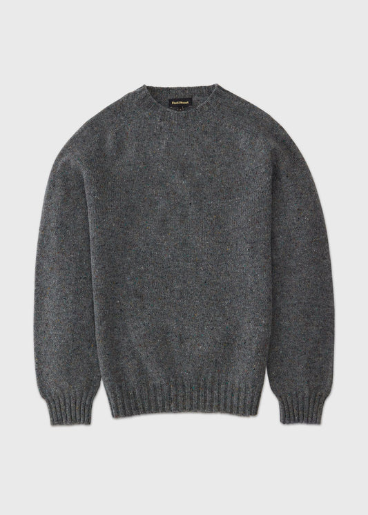 Donegal Crewneck Sweater Grey - Paul Stuart