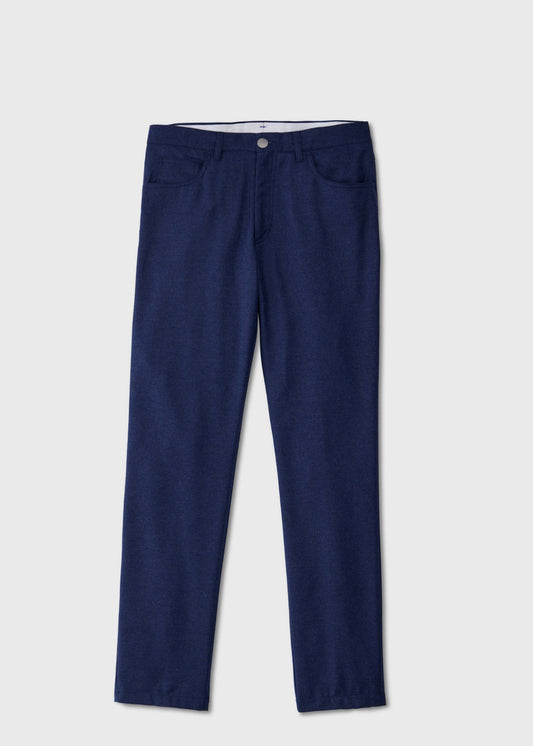 Wool Flannel Five-Pocket Trouser Charcoal - Paul Stuart
