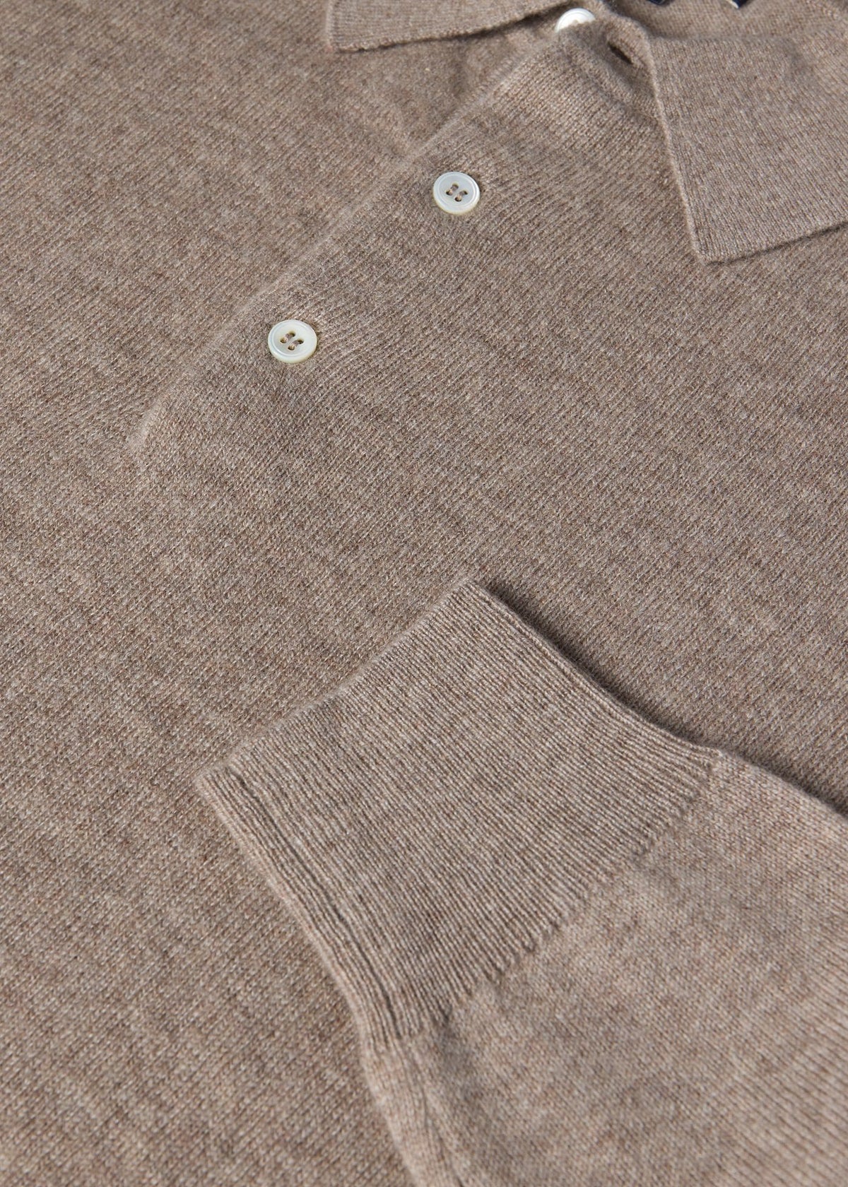 Cashmere Polo Sweater Light Blue - Paul Stuart
