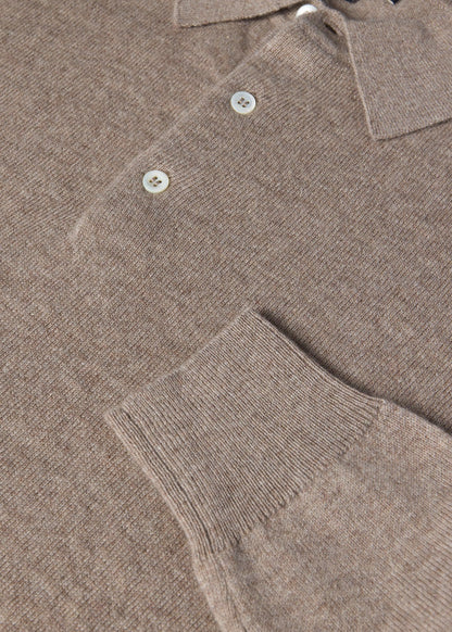 Cashmere Polo Sweater Light Blue - Paul Stuart