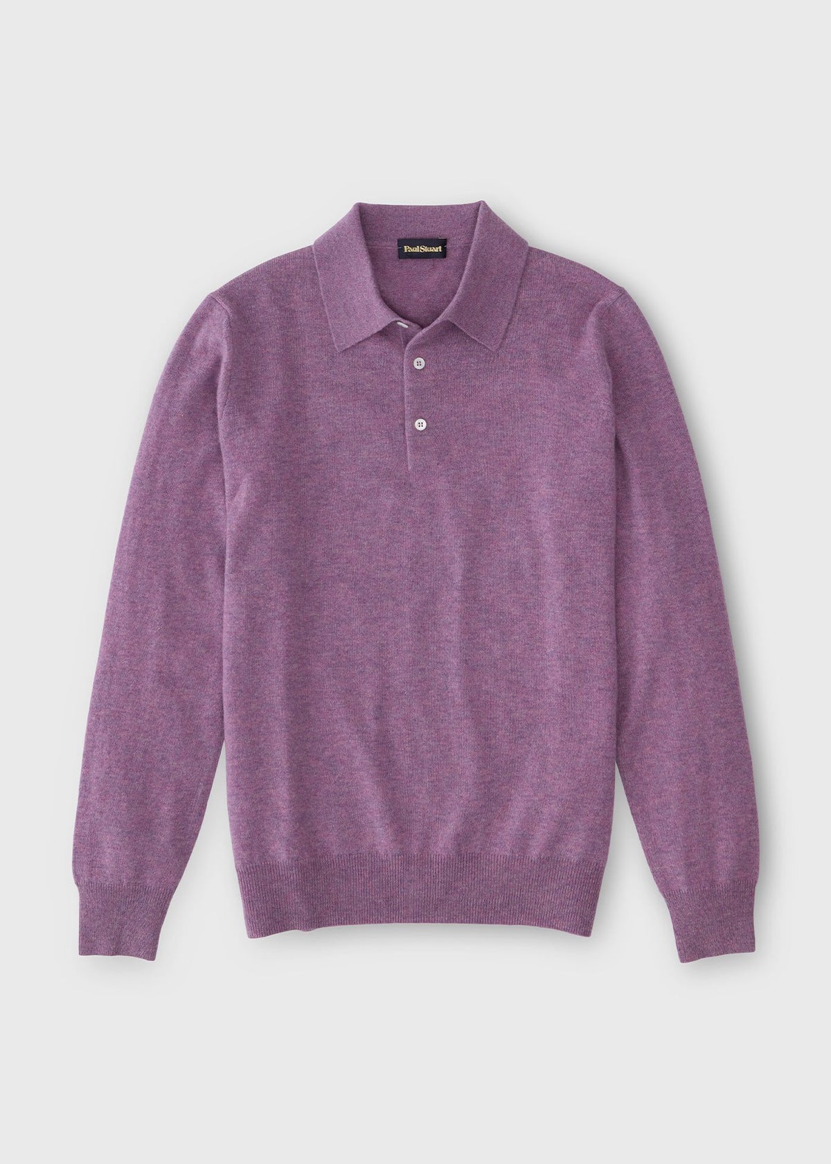 Cashmere Polo Sweater Light Blue - Paul Stuart