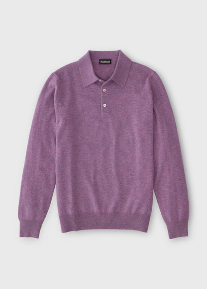 Cashmere Polo Sweater Light Blue - Paul Stuart