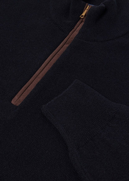 Wool Blend Quarter-Zip Sweater Black - Paul Stuart
