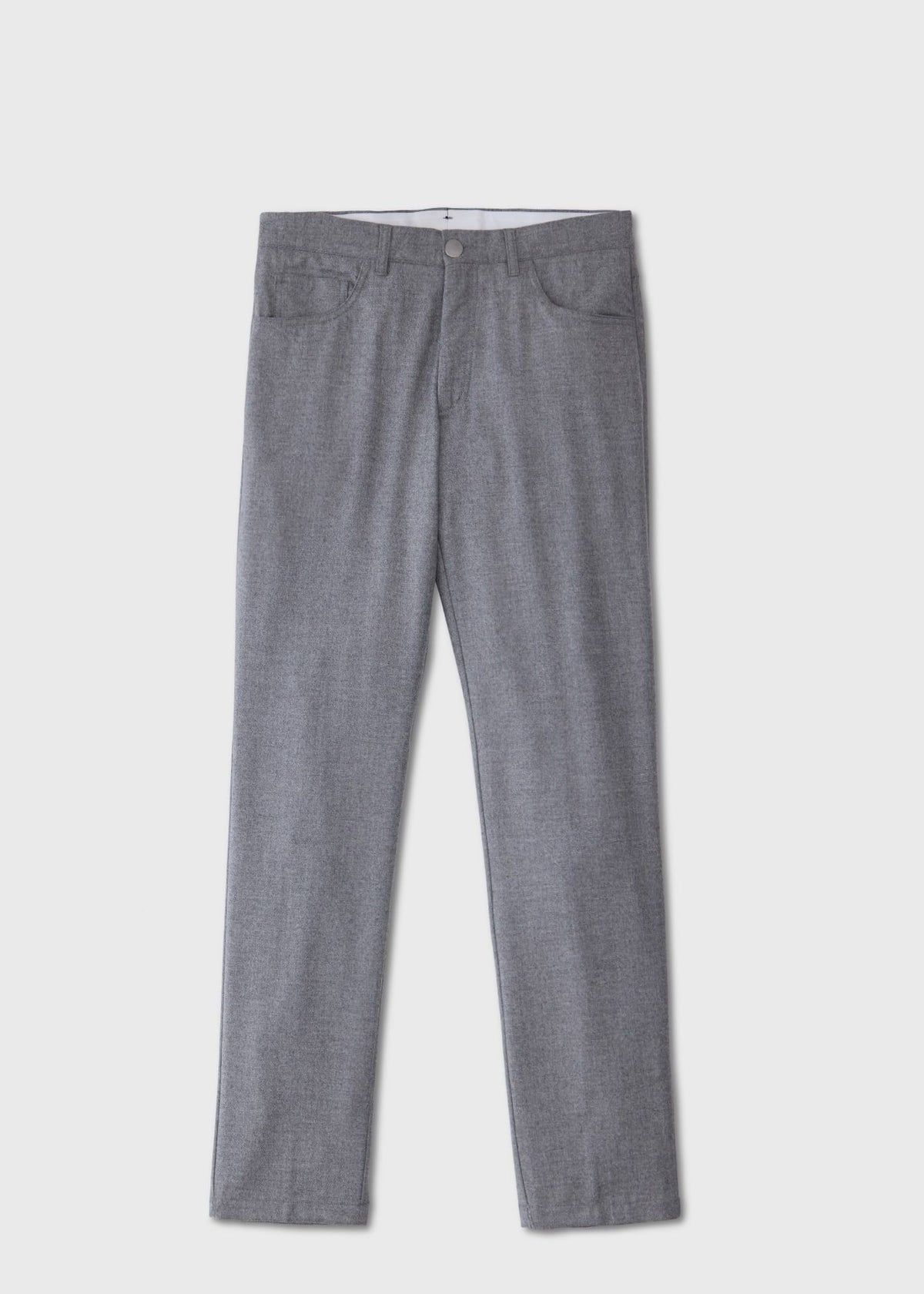 Wool Flannel Five-Pocket Trouser Charcoal - Paul Stuart