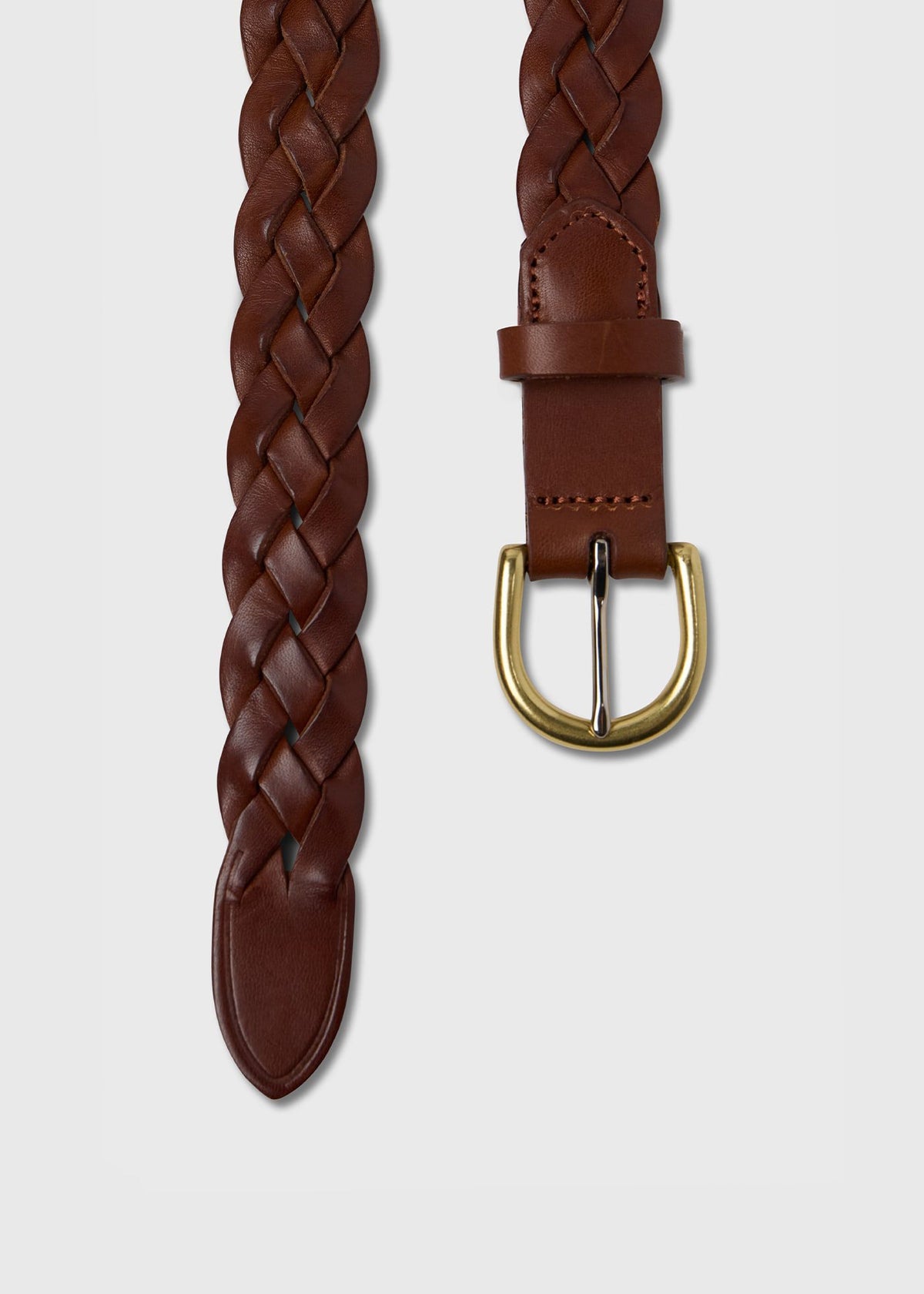 Braided Leather Belt Black - Paul Stuart