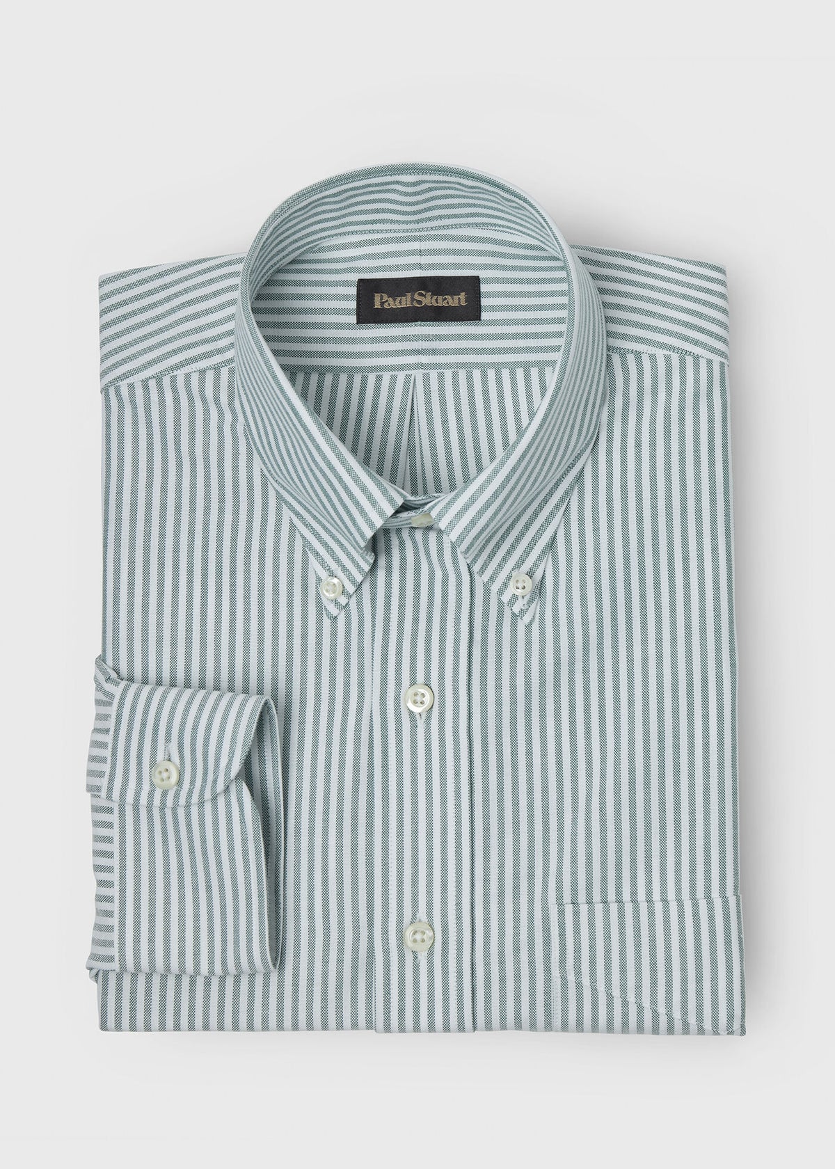 Stripe Oxford Button-Down Shirt Blue - Paul Stuart
