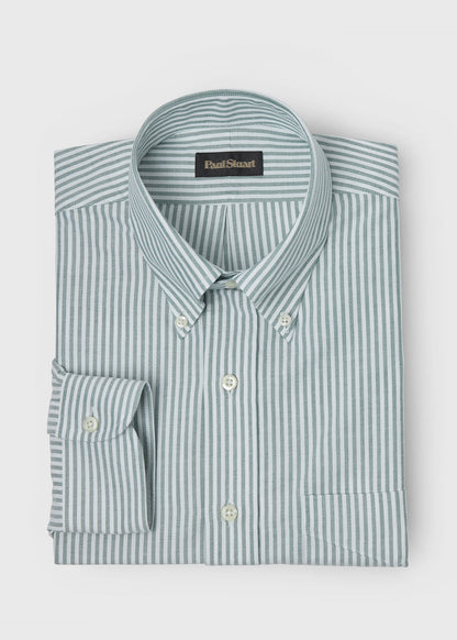 Stripe Oxford Button-Down Shirt Blue - Paul Stuart