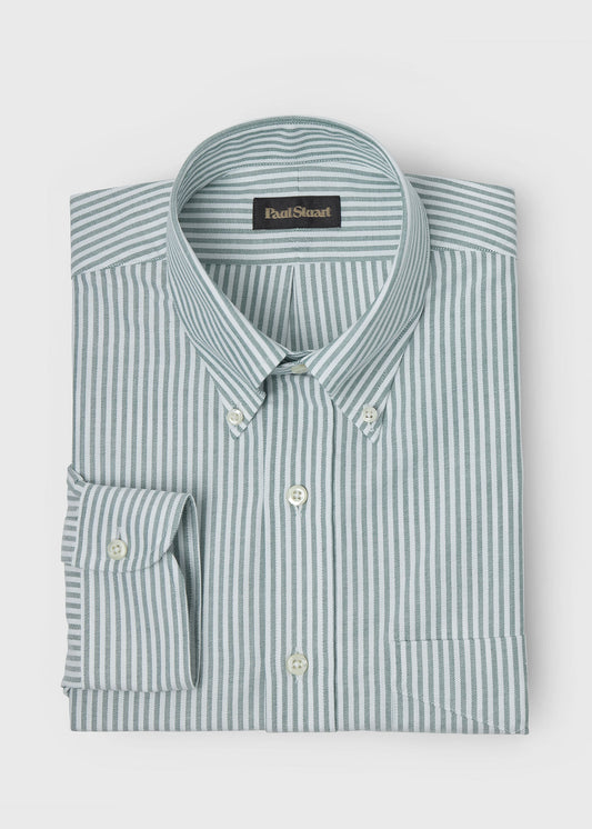 Stripe Oxford Button-Down Shirt Blue - Paul Stuart