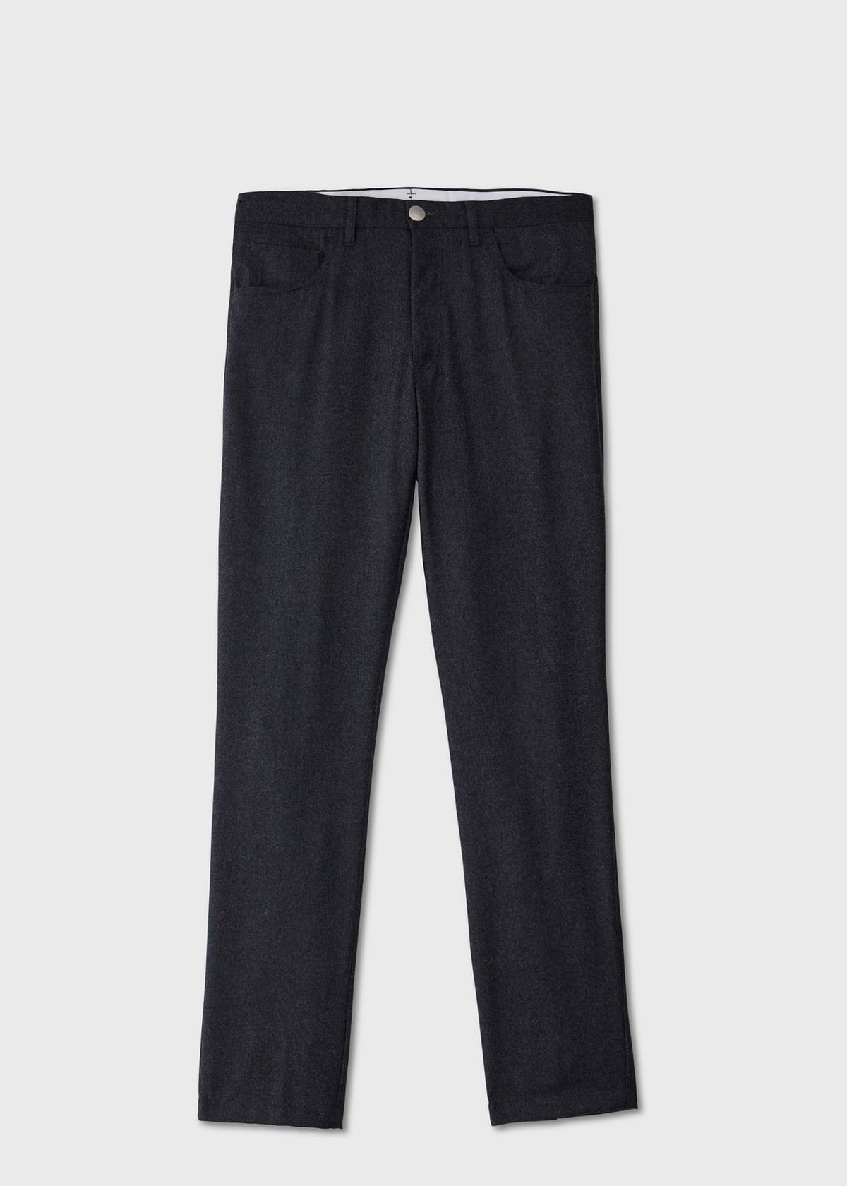 Wool Flannel Five-Pocket Trouser Charcoal - Paul Stuart
