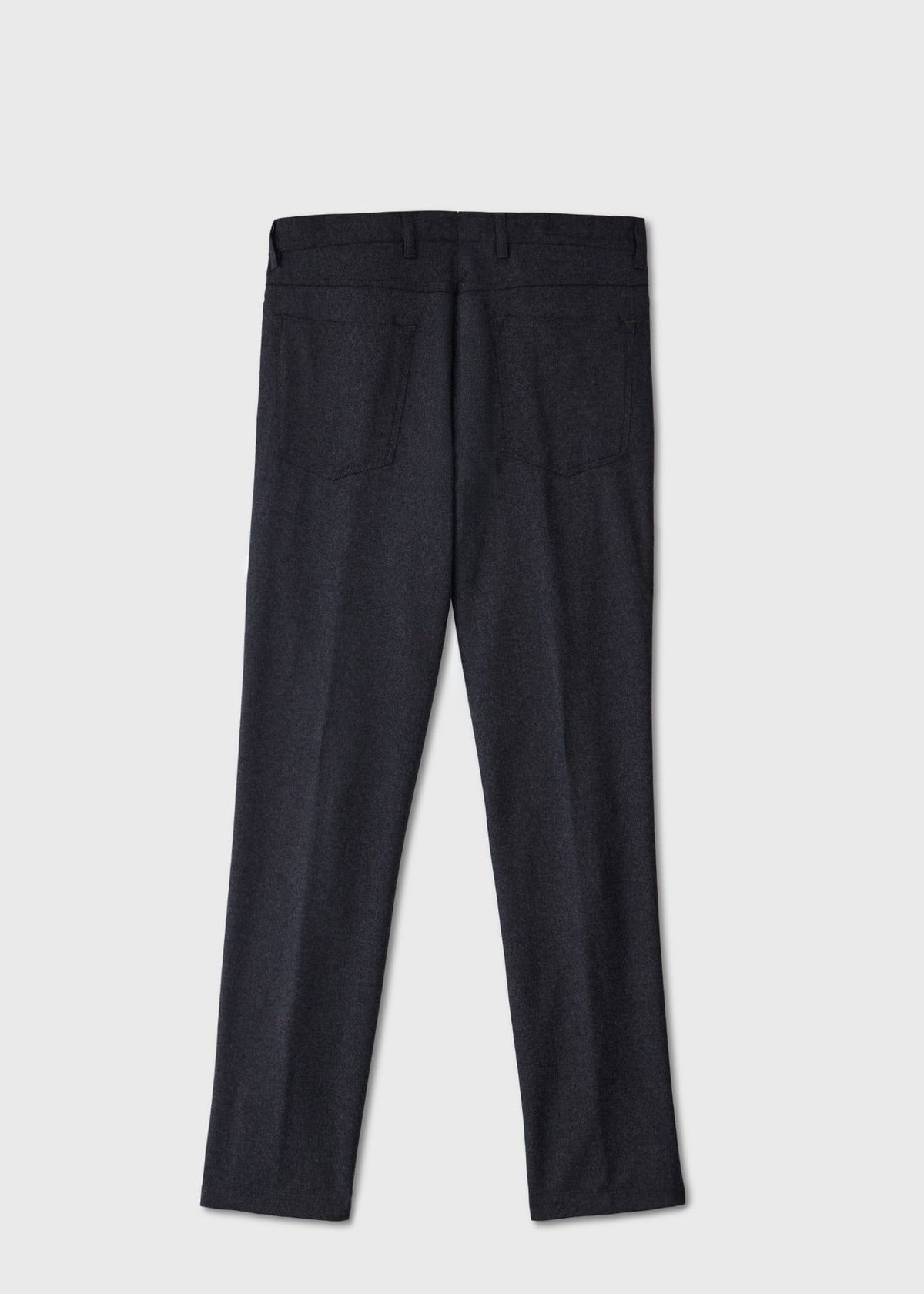 Wool Flannel Five-Pocket Trouser Charcoal - Paul Stuart