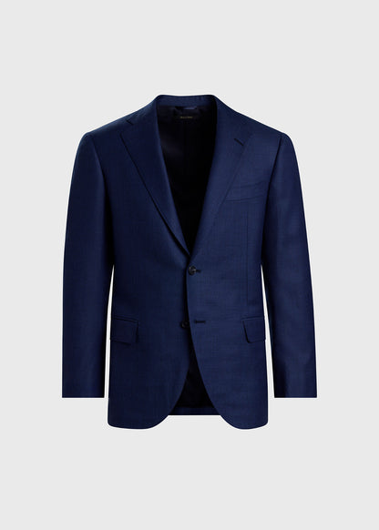 All Year Wool Bird's Eye Suit Blue - Paul Stuart