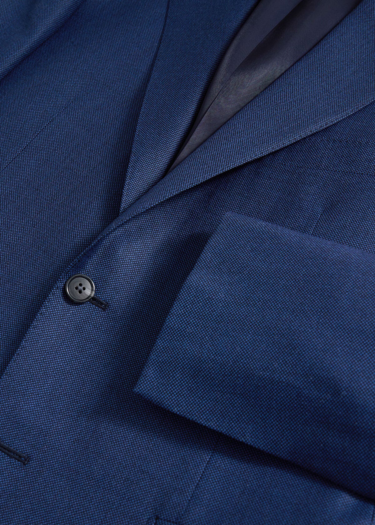 All Year Wool Bird's Eye Suit Blue - Paul Stuart