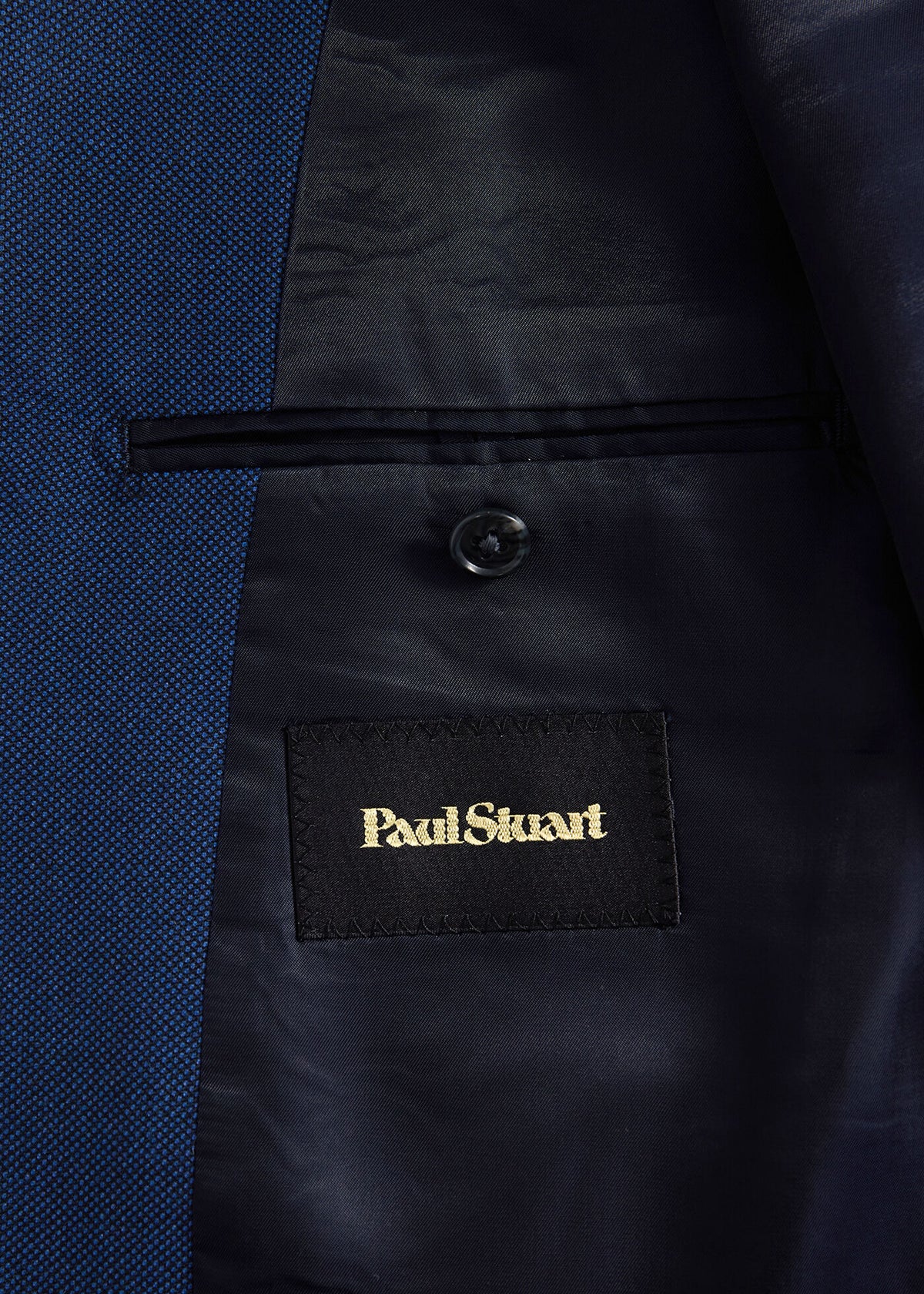 All Year Wool Bird's Eye Suit Blue - Paul Stuart