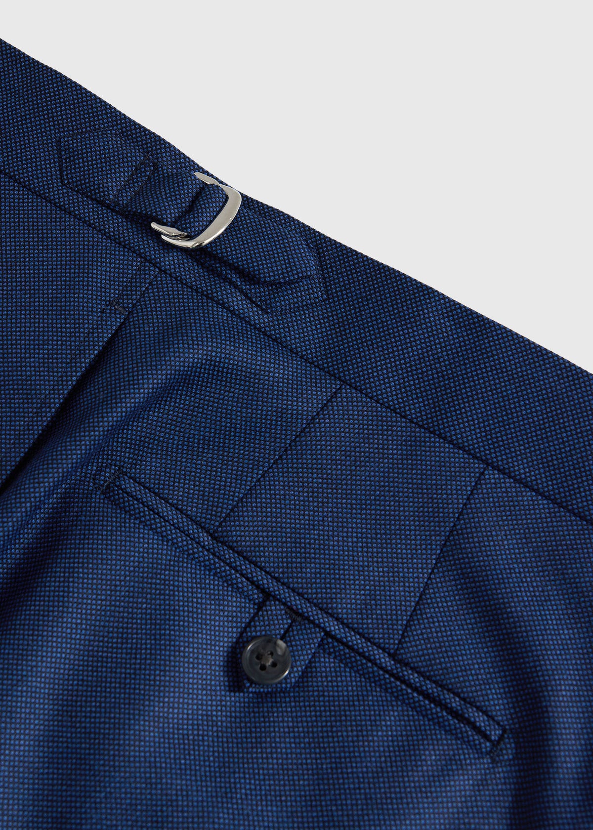 All Year Wool Bird's Eye Suit Blue - Paul Stuart