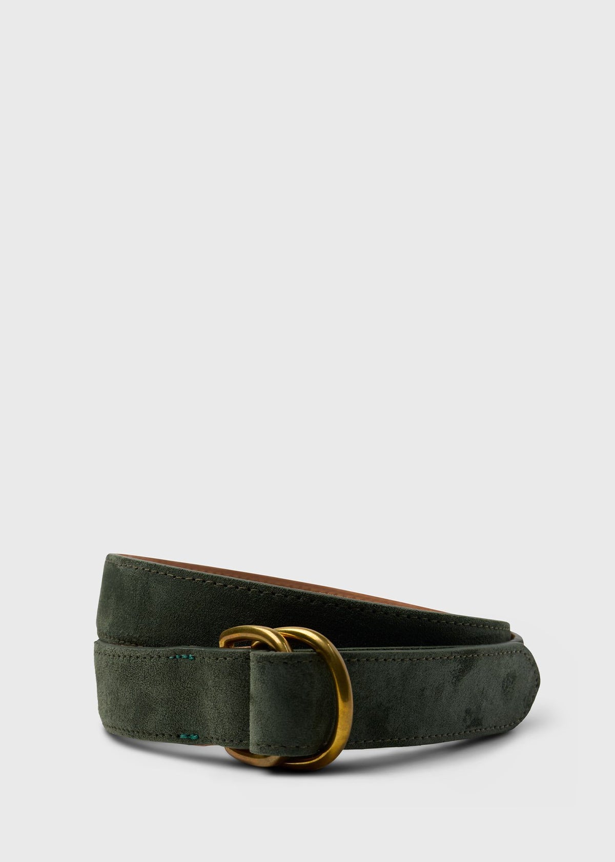 Suede D-Ring Belt Cognac - Paul Stuart