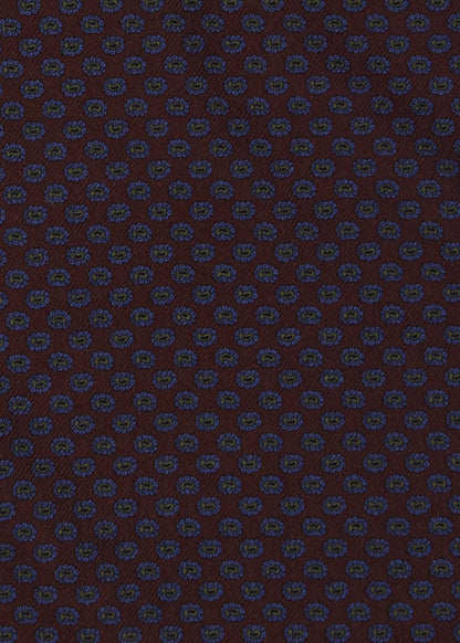 Medallion Wool Pocket Square Brown - Paul Stuart