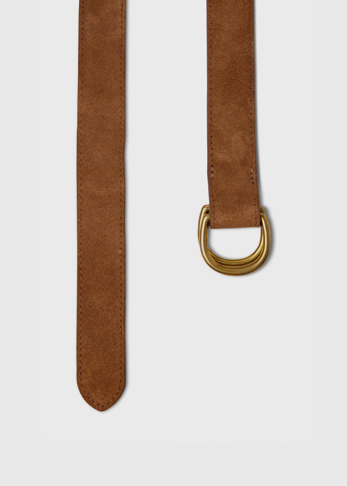 Suede D-Ring Belt Cognac - Paul Stuart