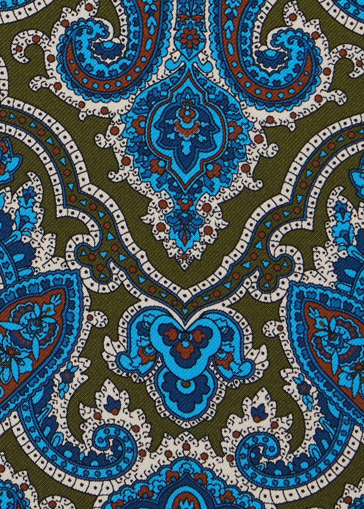 Paisley Silk Ascot Green - Paul Stuart