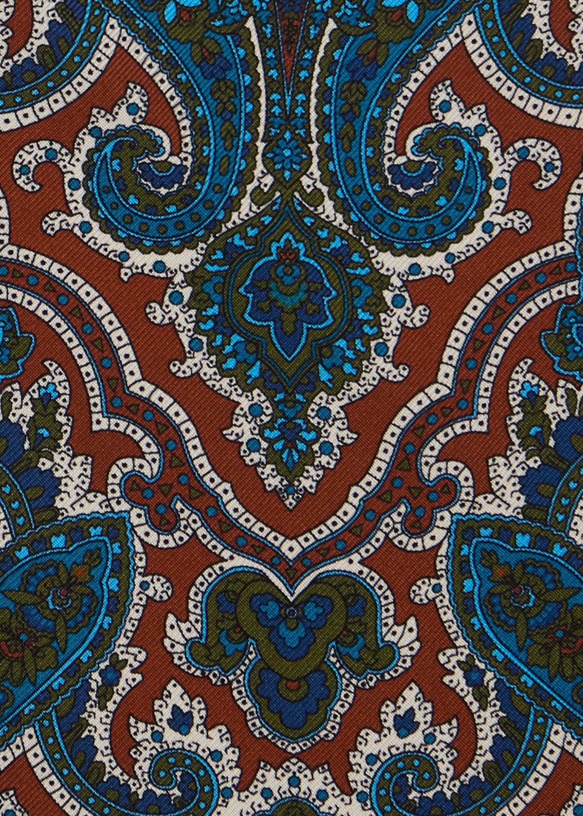 Paisley Silk Ascot Green - Paul Stuart