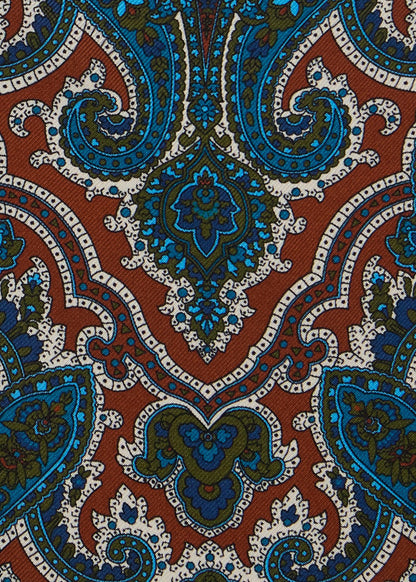 Paisley Silk Ascot Green - Paul Stuart