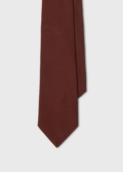 Solid Silk Garza Tie Black - Paul Stuart
