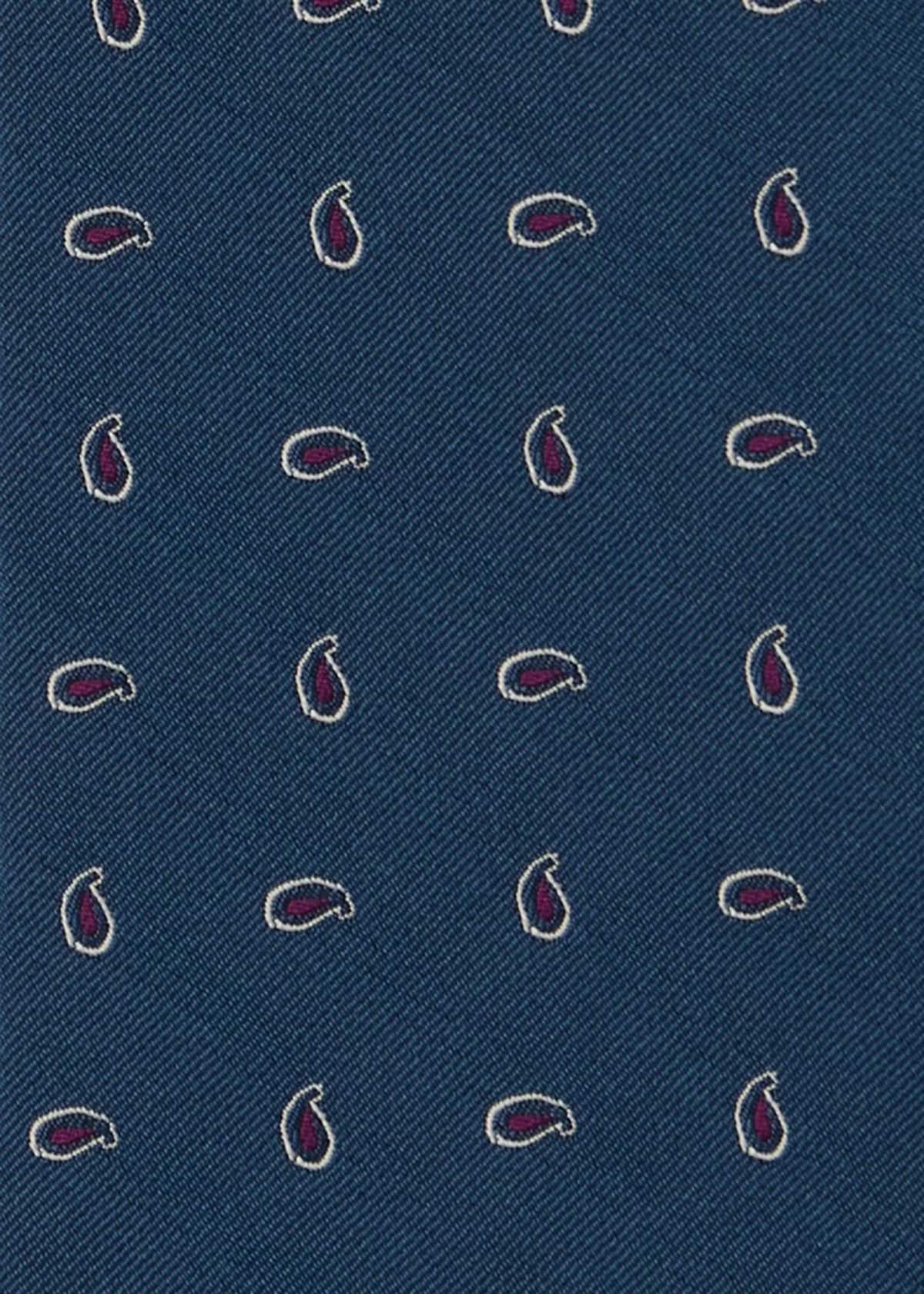 Micro Paisley Silk Tie Blue - Paul Stuart
